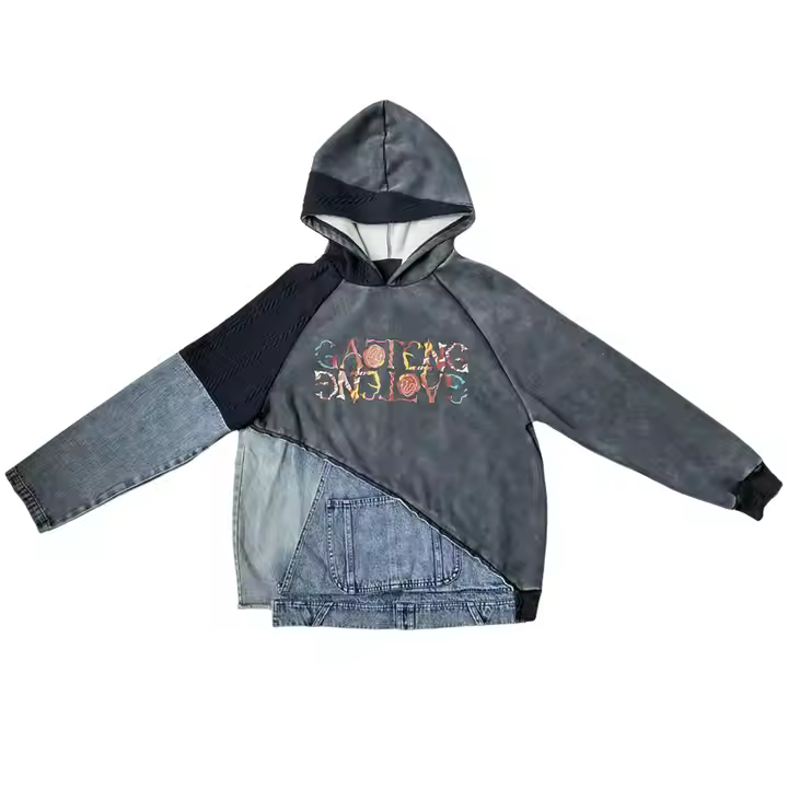 2024 latest kids clothes high quality hoodie for sports patchwork design oversize sweatshirts casual children hoodies