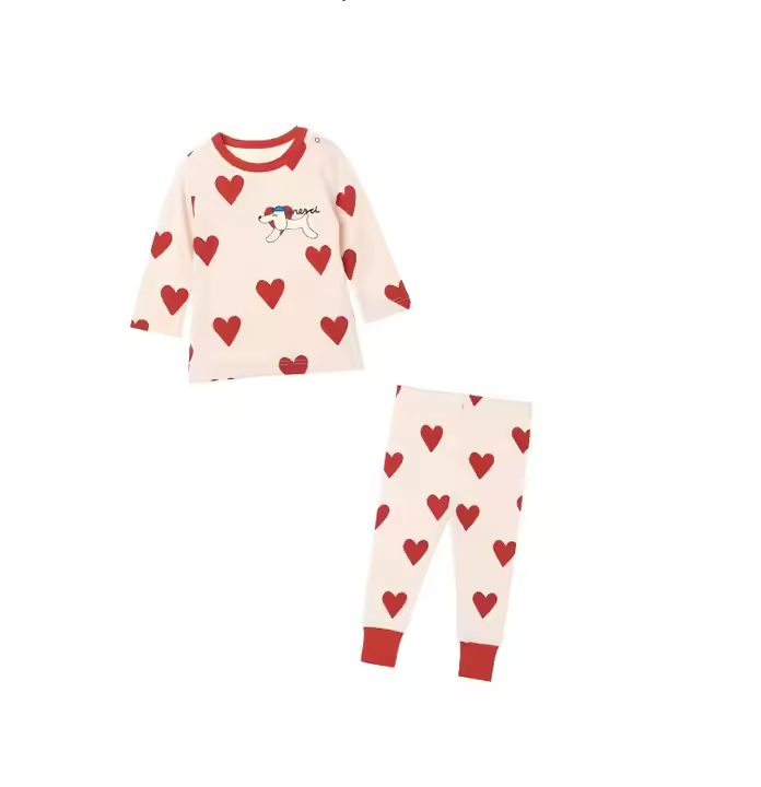 Baby clothing pajamas 2 pcs set for soft feel for cozy sleep fabric custom style pajamas set