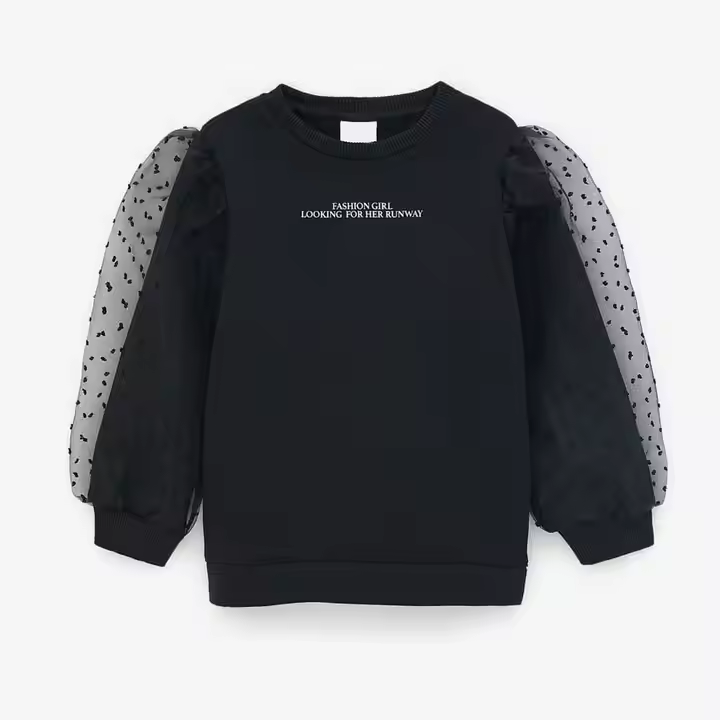 Customized french terry baby sweatshirt pullover sweatshirt designs for girls