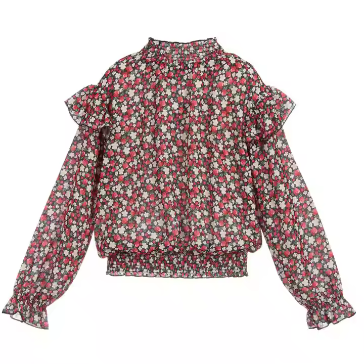 chiffon style floral prints blouse famous designer blouses chiffon blouse 2025