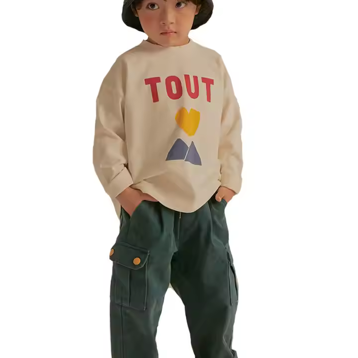 100% cotton modern and simple design white t-shirt long sleeve boy's t-shirts custom