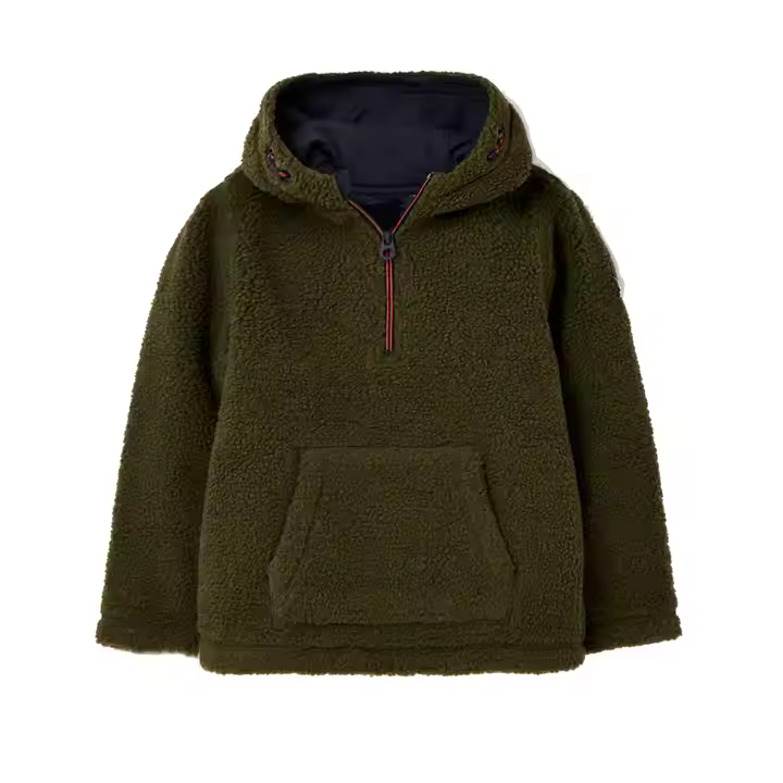 Custom thick polar fleece plain hoodie pullovers kids pullover hoodie
