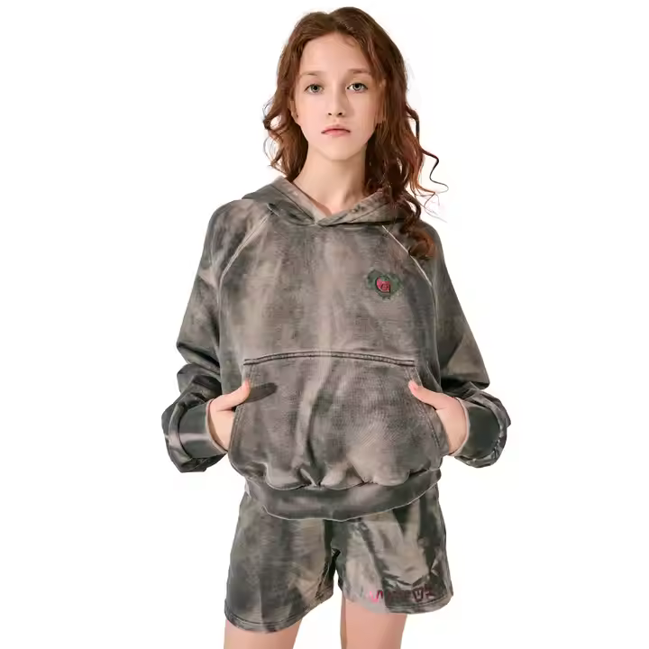 Custom Children's Clothing Jersey Hoodies Sweatshirts for Girls Aged 11 Long Sleeves Cotton Material Toddler Girls Clothing Sets