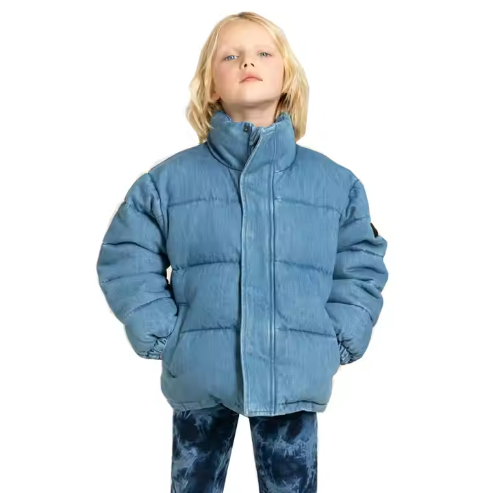Factory boy's clothing price winter cotton padding coat washing denim design lightweight down coat for boys