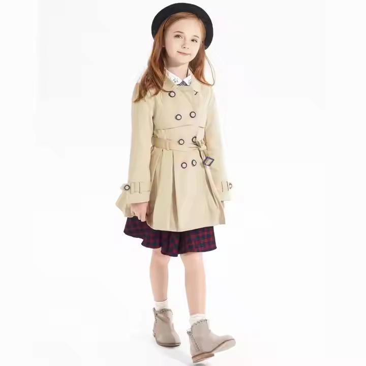 Fashion baby clothes girls trench coat for fall