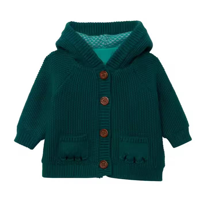 30 Years Knit Manufacturer Premium 100% Cotton Customized Knitted Sweater Hoodie Kids Boys Cardigan With Hood
