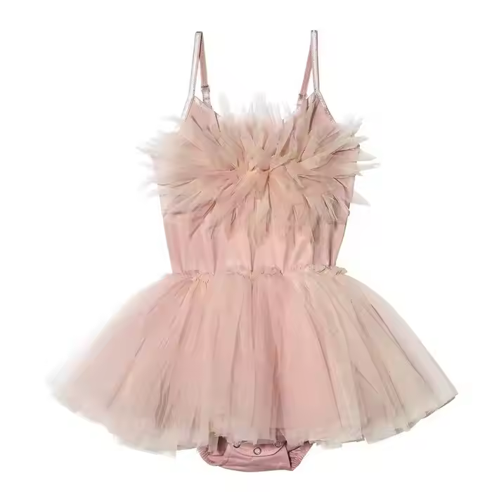 Summer Baby Girl Tutu Romper Dress Customized Girls Clothing Fluffy Tulle Romper Dress Toddler Girl Party Dress Baby Tutu