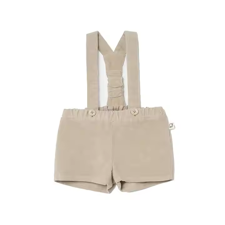 Children Girl Summer Suspender Shorts Printed Pattern Cotton Fabric Casual Style Kids Clothes Manufacture