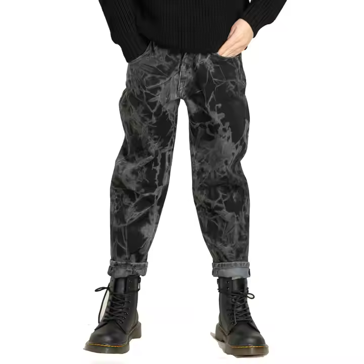 Factory Price 4 Years to 16 Years Tie Dyed Denim Jeans Kids Stretch Pants