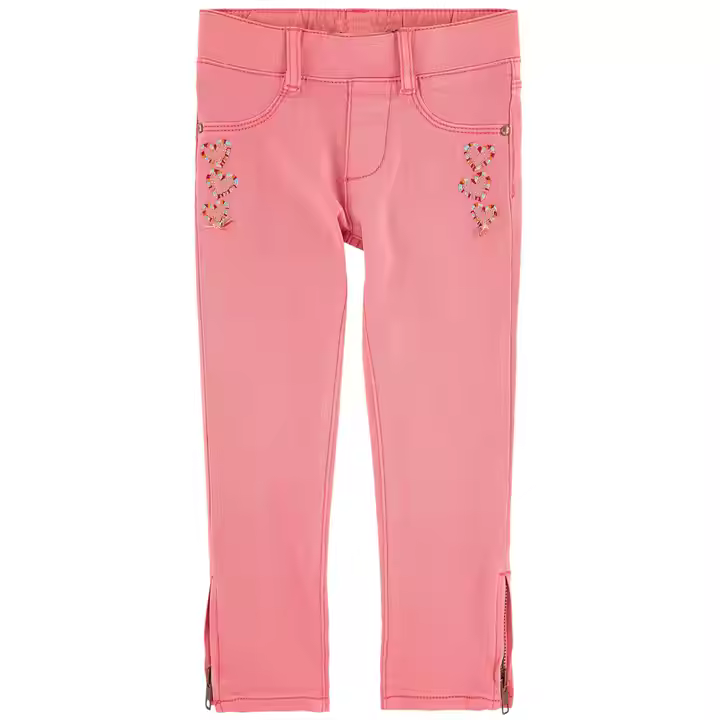 Misswinnie Customized Lovely pink Color Embroidery Kids Girls Jeans
