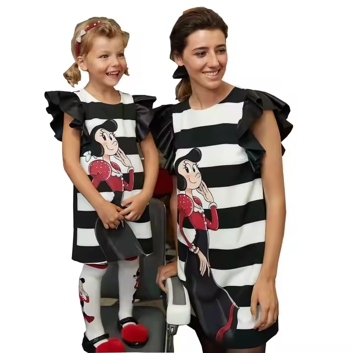 Family Matching Clothing Mother and Daughter Dress Family Clothing Dress