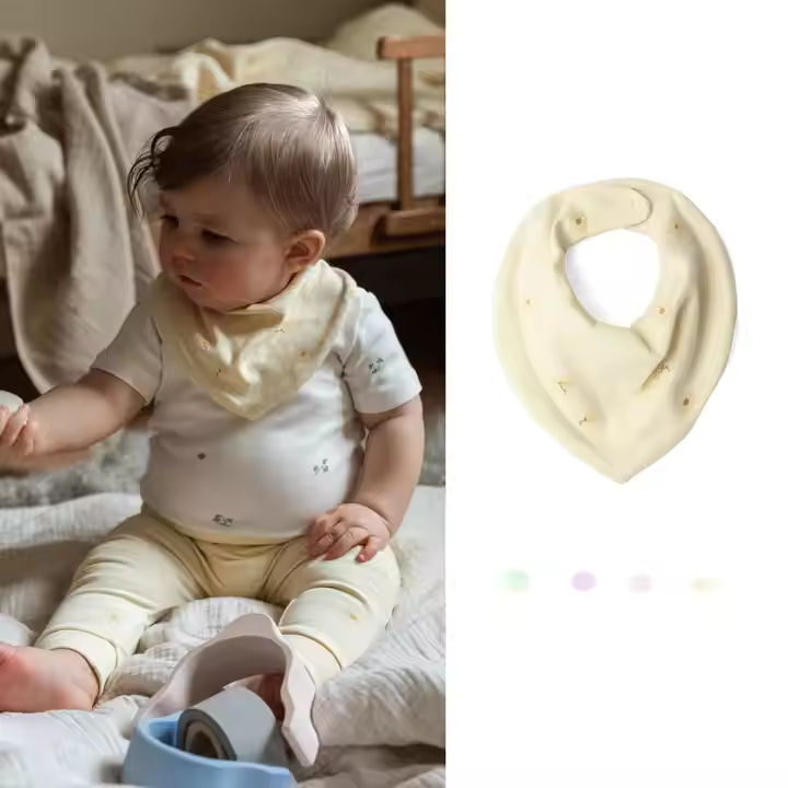 Customized Baby Bibs for Matching Baby Clothes Muslin Cotton Bamboo Gauze Adjustable Unisex Babies Bibs
