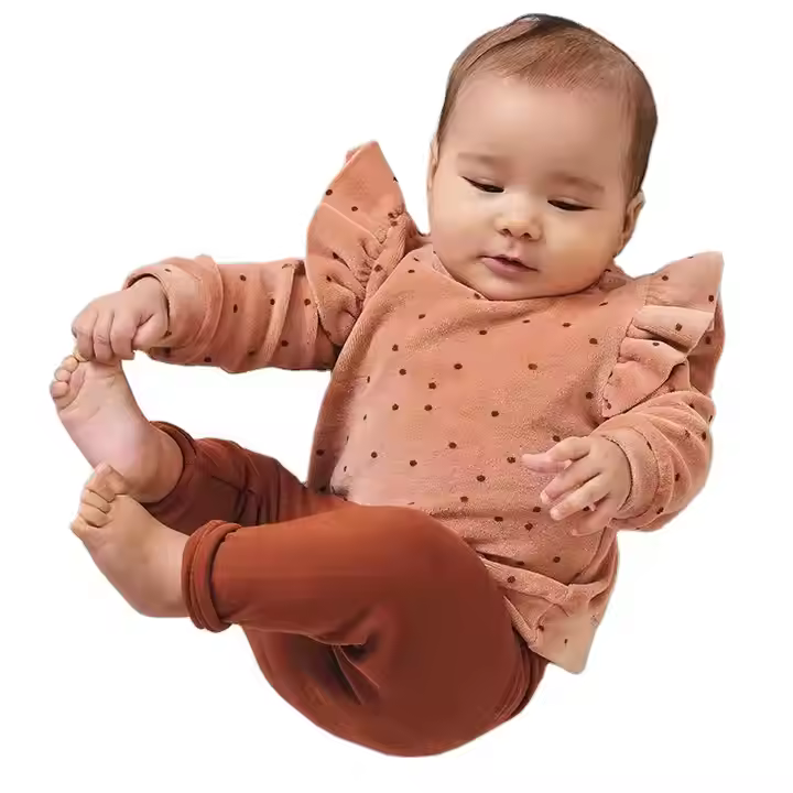 Summer Cotton Longe Sleeve Cute Baby Girl Tops Baby Sweatshirt Custom Kids Baby Girl Solid O-neck Shirt for Fall and Winter