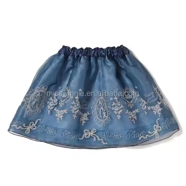 OEM New Design Children Clothes Kids Girl Boutique Summer Skirt Tulle Fabric Casual Style