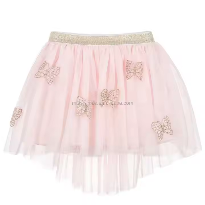 OEM&ODM Custom Mini Skirts Lace Fabric Casual Style New Fashion Clothing Girl Mini Skirts Girls Lace Girls' Skirts