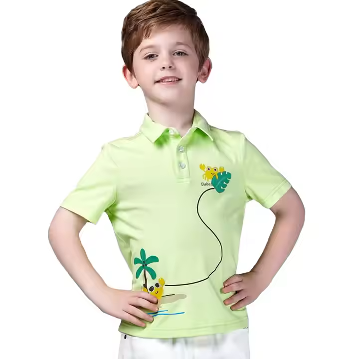 Kids Clothing Suppliers China New Custom Polo Shirt 100% Cotton Boys T-shirt Printing With Polo Collar