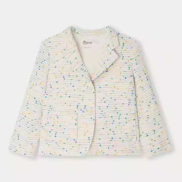 2024 Hot Sale Autumn and Spring Jacket for Kids Girls Wholesale Fashion Formal White Children Jacket Factory
