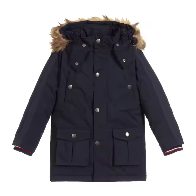 Hot Sell Kids Clothing Boys Down Coats Shearing Hood Hooded