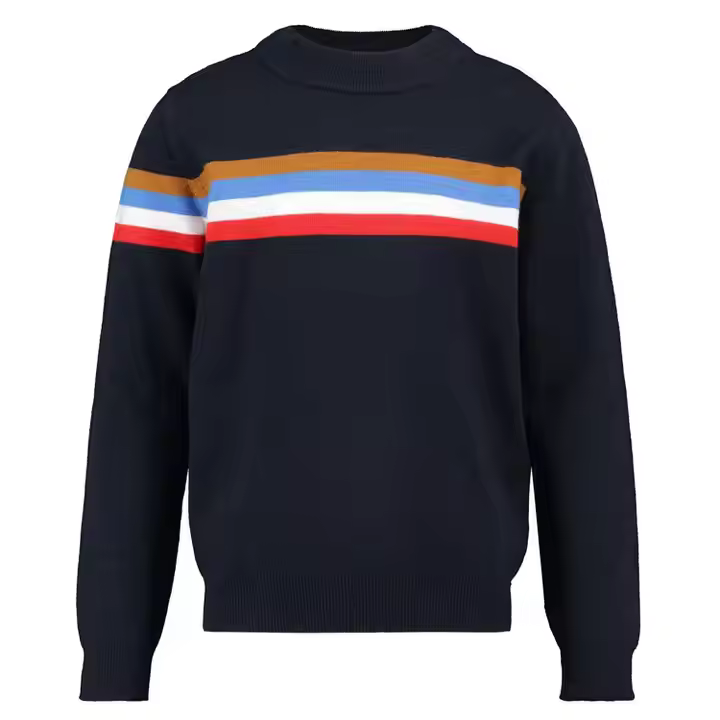 Modern Design Children Clothes Knit Oversized Sweater Wholesale Rib Cuff and Hem Baby Boy's Sweaters