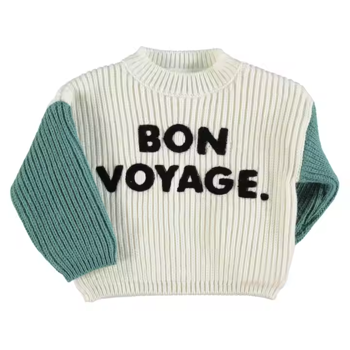 2025 Customized New Design Round Neck Woolen Boys Pullover Toddler Kids Sweater