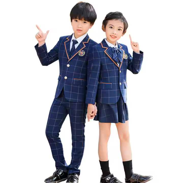 School Clothes Customized Boys and Girls Student Uniform Kids Sets