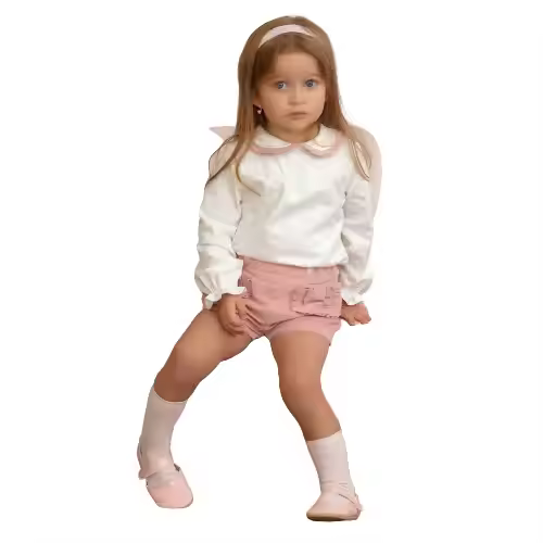 Custom Winter Fashion Two Piece Toddler Clothes Set for Girls White t Shirt Matching pink Shorts Toddler Girls Clothing Sets