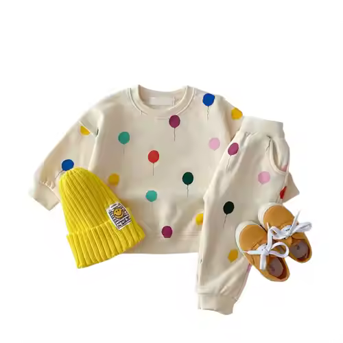 Factory Wholesale Children Set Baby Balloon Shirt & Pants Set Toddler Girls Clothing Sets