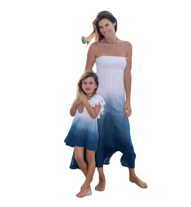 OEM Fashion Collection 2pcs Mommy and Me Summer Family Outfits Plus Size Baby Girls Matching Clothes
