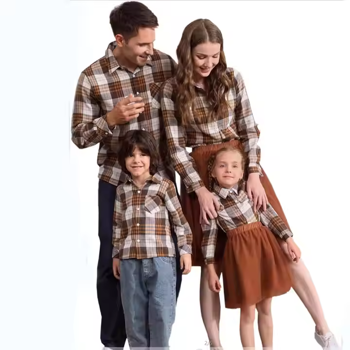 Brother Sister Clothes Set Shirt and Family Matching Outfit Design Custom Gaoteng Manufacturing