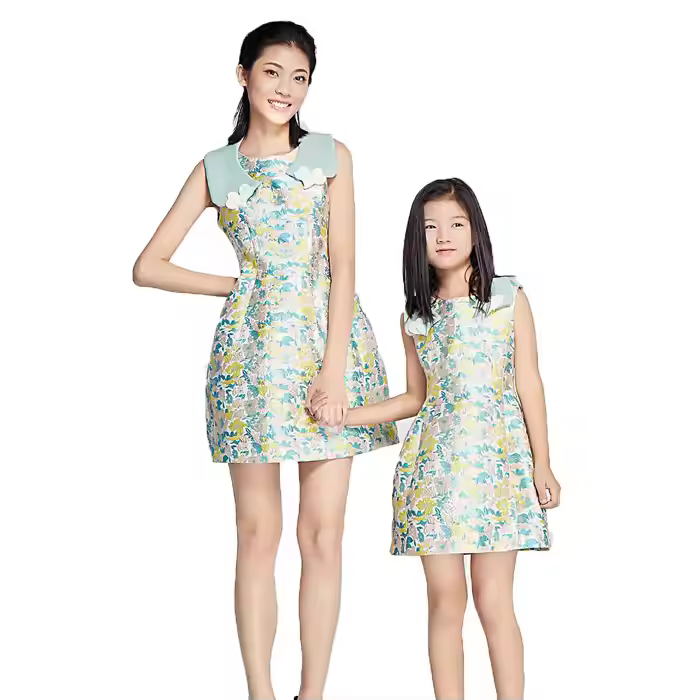 Mother and Daughter Matching Dress Family Set Hot Sales Summer Style Mother and Child Dress