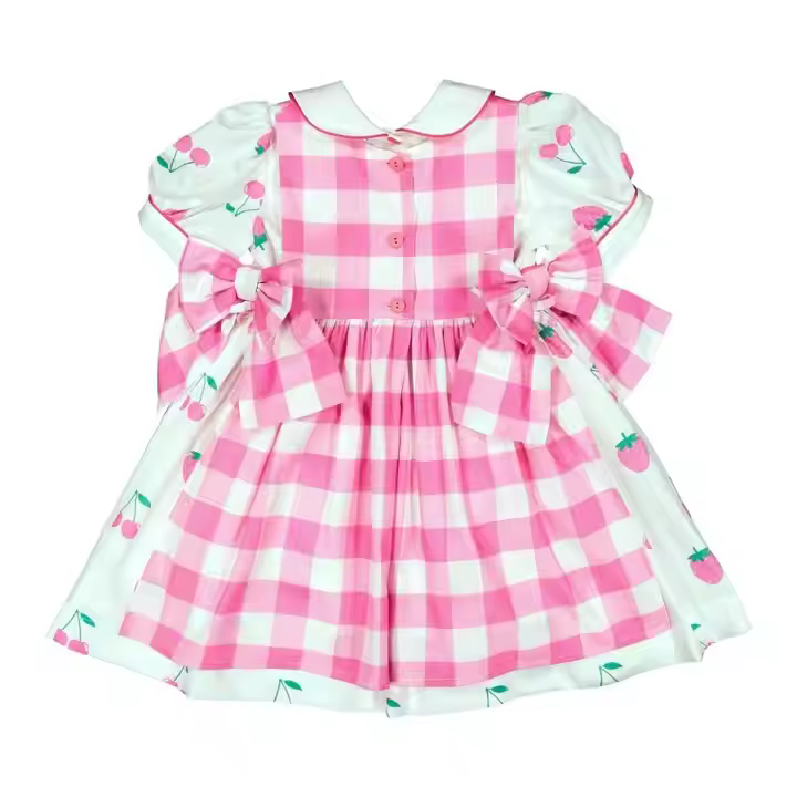 Cute Mom Girl Parent Child Matching Clothes Plaid Short Sleeve Dress Mommy and Me Clothes Family Matching Outfits