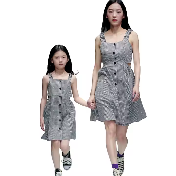 Fashion Mother and Daughter Matching Dresses Family Clothes Set for Mother and Daughter