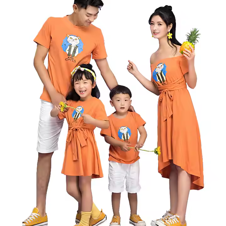Latest Design Fashion Family Matching Clothes Parent-child Clothing Family Suits