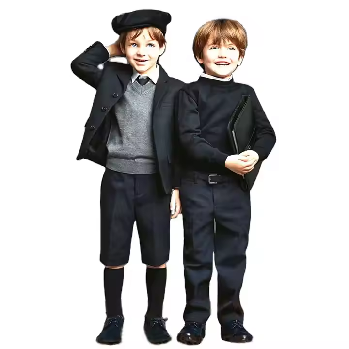Children Clothes Uniform Jacket Pants Trousers Set Cotton Customization Collection Factory