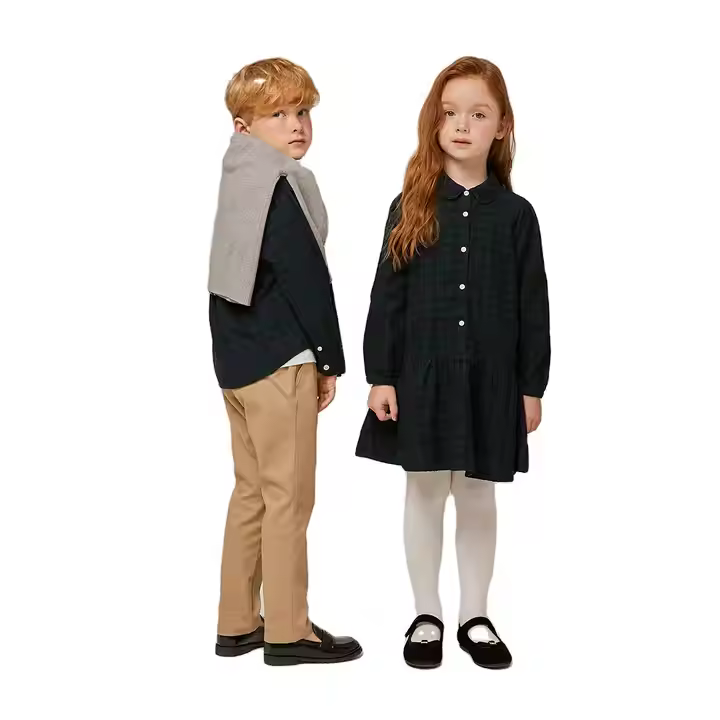 30 Years Experience Custom Wholesale Children's School Uniform Kids Dress Clothing Sets Autumn Winter Kids Uniform