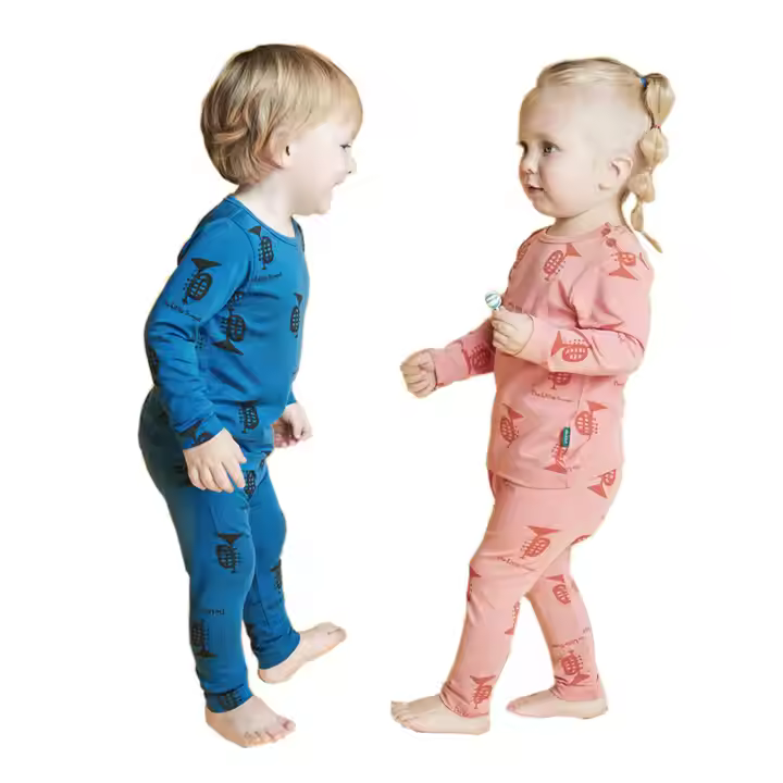 Baby Clothes Pajamas Set Sleepwear Long Sleeve Style Print 100% Cotton 2-7y Quality Customized