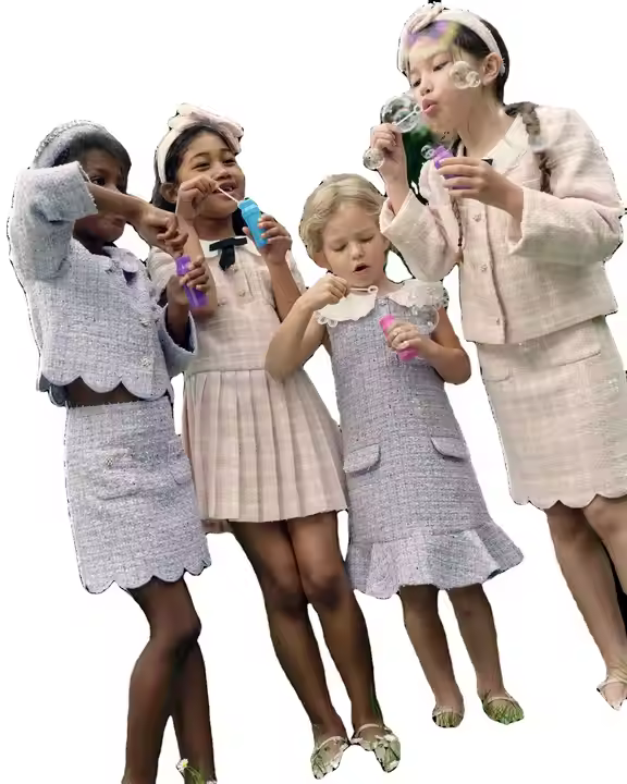 OEM & ODM Private Label Summer Elegant Children Clothes Tweed Fabric Princess Dress Matching Clothes Girls pink Party Dress