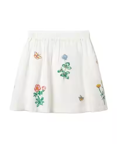 Summer Kids Girls Clothes High Quality Linen Cotton with Embroidery Skirts ODM Supply