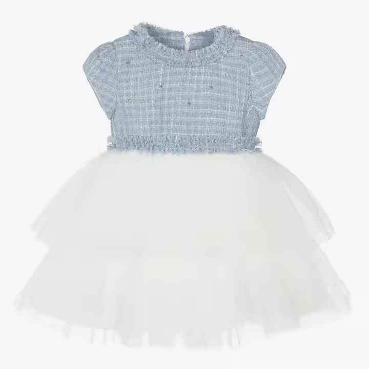 Vintage-Style Cotton Dress for Girls 9-Year-Old Kids Long Sleeve and Bow Decoration Solid Pattern Long Length Winter Season