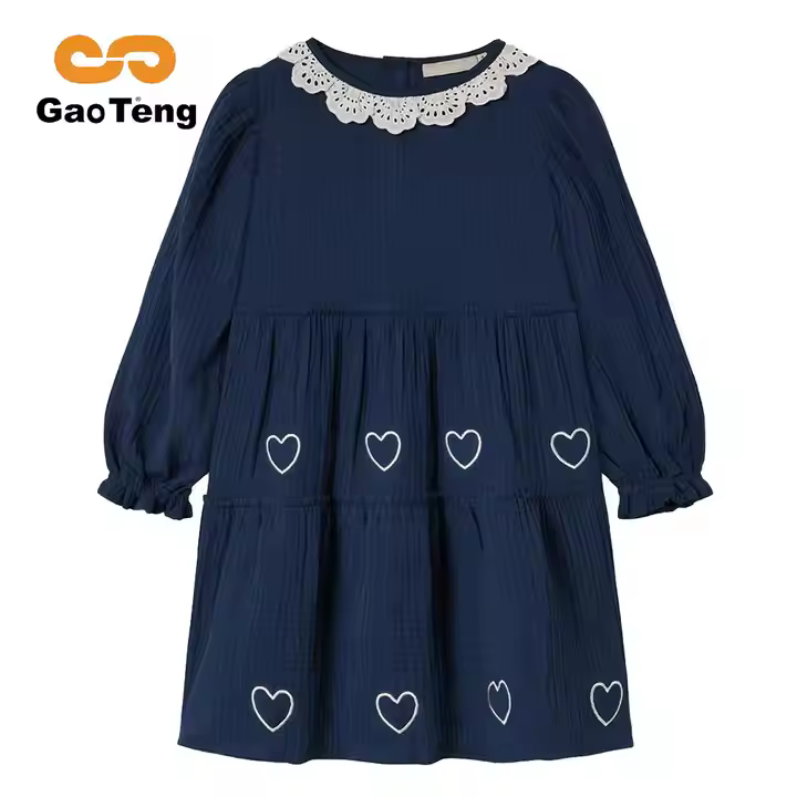 Wholesale Custom Summer Brand Fashion Designers Elegant Knitted Boutique 1014 Yrs Young Clothingfor Girls Kids Cotton Dress