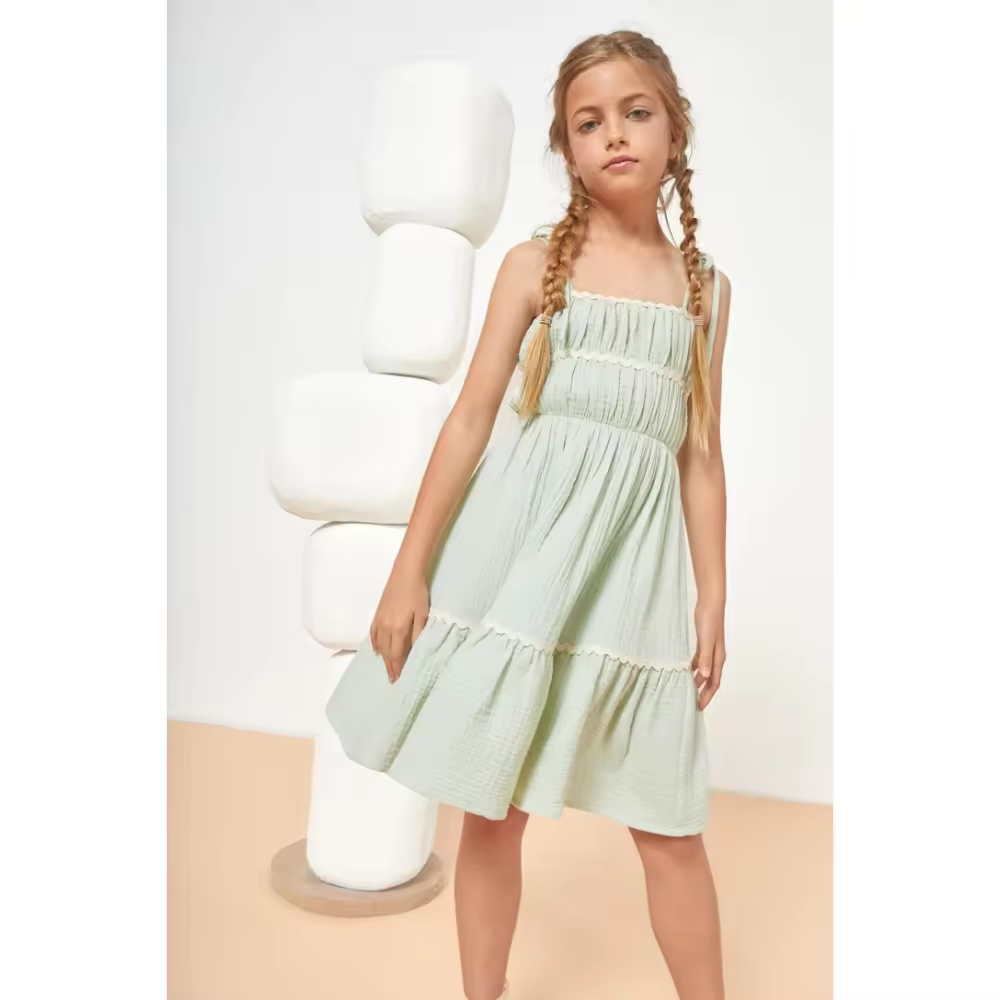 girls flower white dress